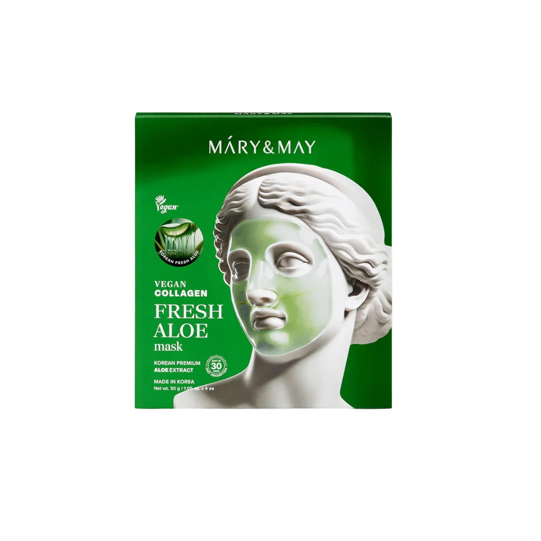 Mary & May – Vegan Collagen Fresh Aloe Mask (30 g)